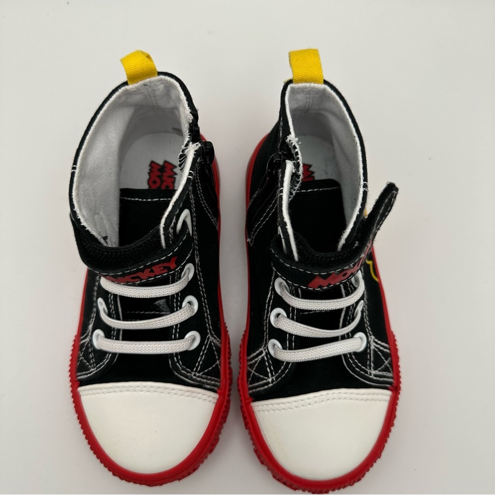 Disney Junior Mickey Mouse & Pluto High top Zip Sneakers Toddler Sz 9 - Picture 4 of 11